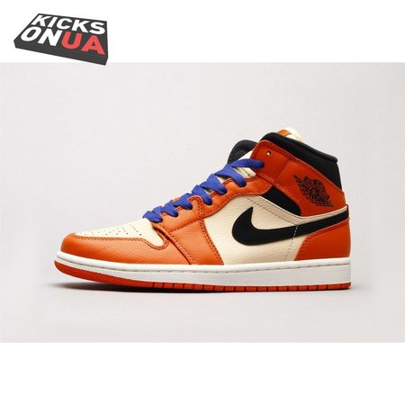 Air Jordan 1 Mid Team Orange Black 36-46