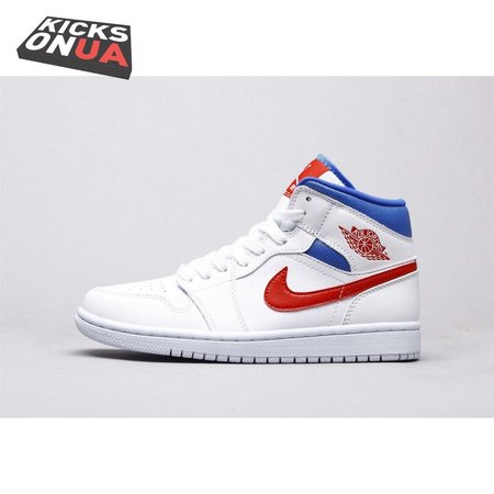 Air Jordan 1 Mid White Red Royal 36-46