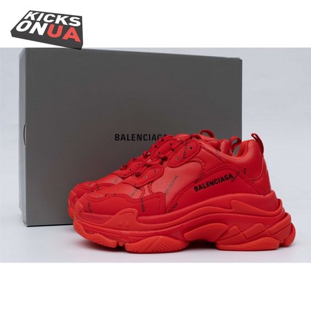 Balenciaga Triple S Allover Logo Red 35-45