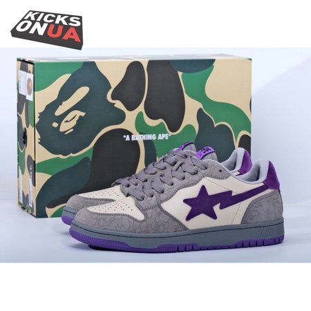 Bape Sk8 Sta Grey Purple Size 40-45