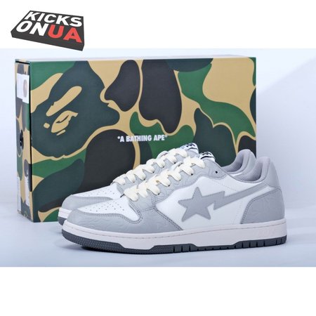 Bape Sk8 Sta Grey White Size 40-45