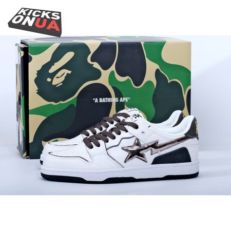 Bape Sk8 Sta White Silver Size 40-45