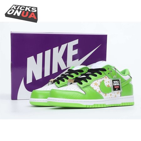 Supreme x Nike SB Dunk Low White Green SP36-47.5