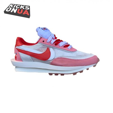 2019 Sacai x Nike LVD Waffle Daybreak Swoosh Pink Gery White Red BV0073 500 Size 36-46