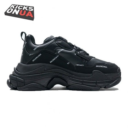 Balenciaga Triple S Logo Black Size 34-45