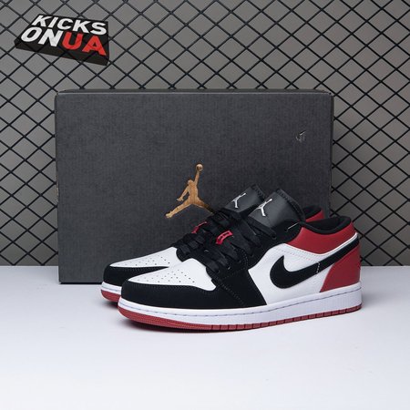 Jordan 1 Low Black Toe 553558-116 Size 36-47.5